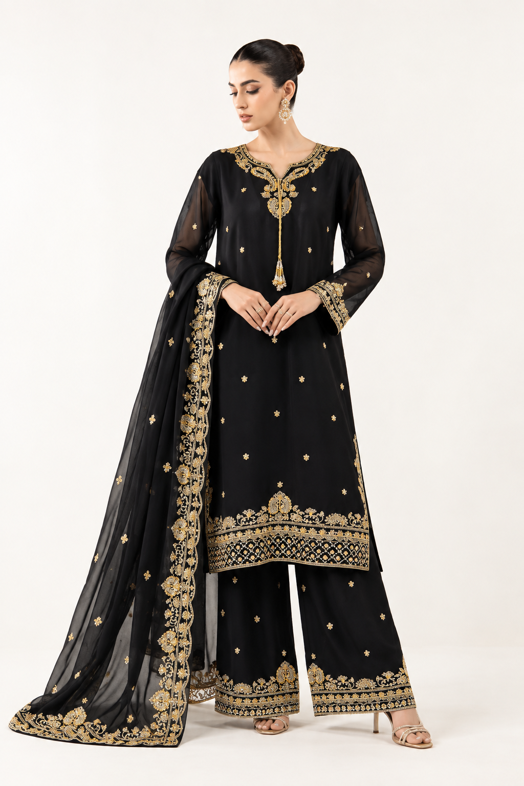 3PC Luxury Embroidered Suit